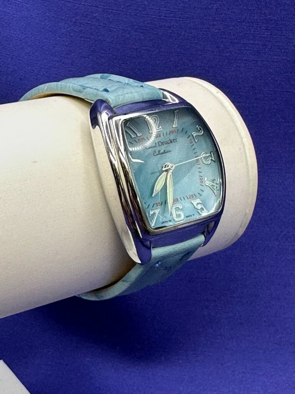 Marcel Drucker Watch Genuine Leather Strap.  Fresh Battery